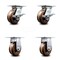 Service Caster 5 Inch High Temp Phenolic Caster Set with Roller Bearing 2 Brakes and 2 Rigid SCC-35S520-PHRHT-SLB-2-R-2 - alternate 1